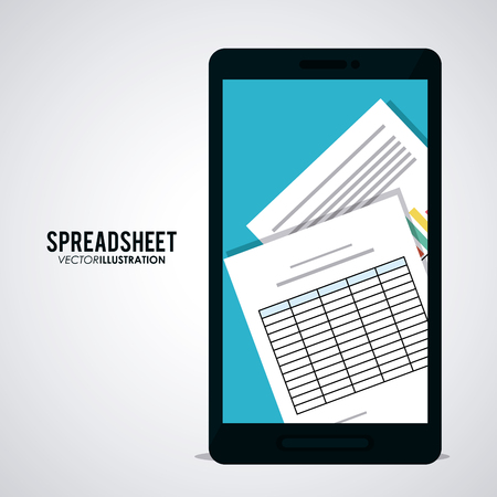 Spreadsheet concept with icon design, vector illustration 10 eps graphic.のイラスト素材