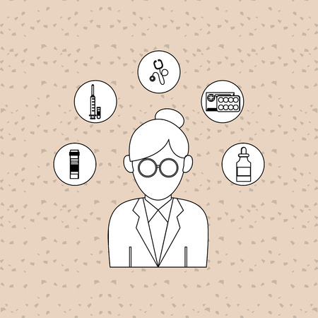 Medical care concept with icon design, vector illustration 10 eps graphic.のイラスト素材
