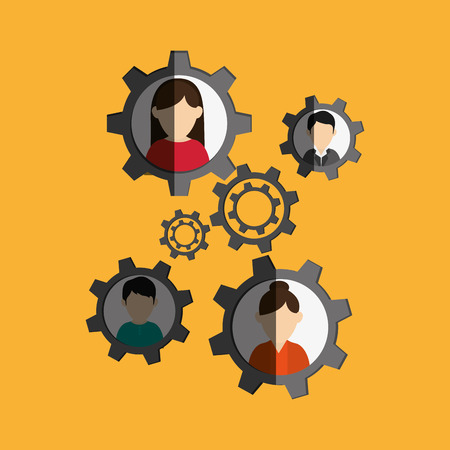 Teamwork concept with icon design, vector illustration 10 eps graphic.のイラスト素材