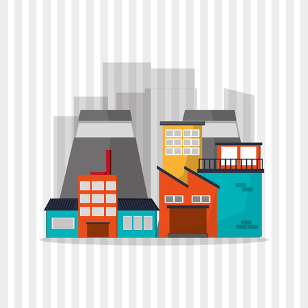 Industry with icon designのイラスト素材