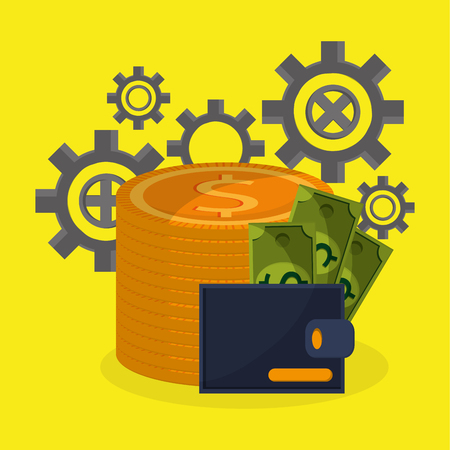Money with icon design, vector illustration 10 eps graphic.のイラスト素材