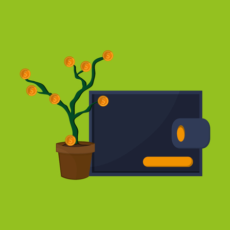 Money with icon design, vector illustration 10 eps graphic.のイラスト素材