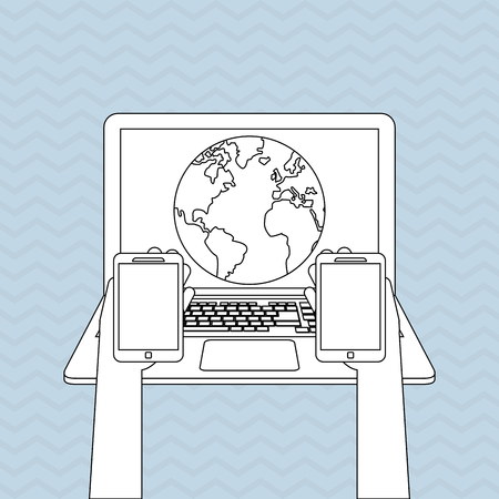 Technology with icon design, vector illustration 10 eps graphic.のイラスト素材