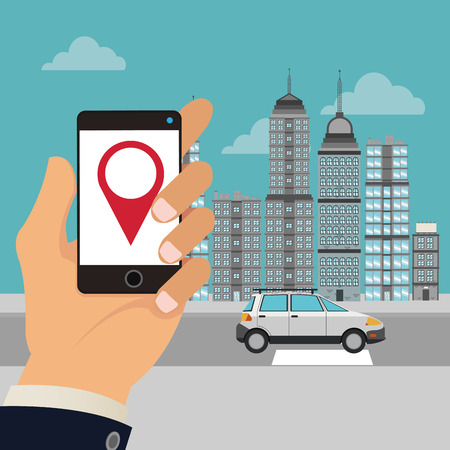 Smart city concept with icon design, vector illustration 10 eps graphic.のイラスト素材