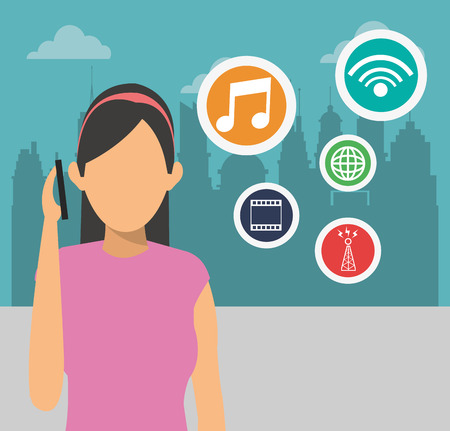 Smart city concept with icon design, vector illustration 10 eps graphic.のイラスト素材