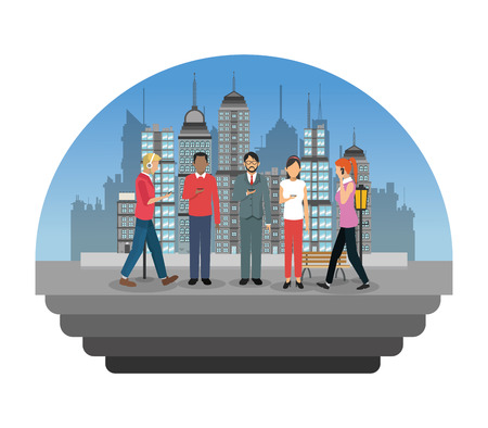 Smart city concept with icon design, vector illustration 10 eps graphic.のイラスト素材