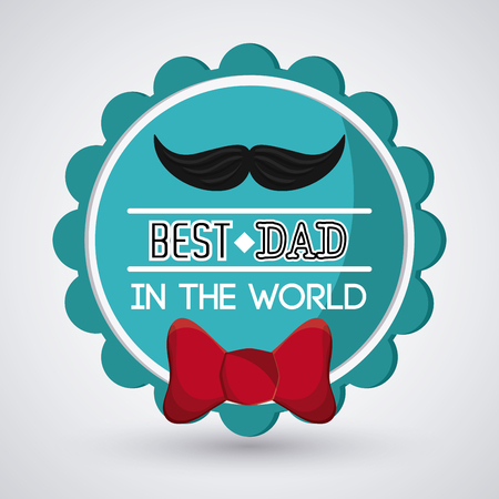 Fathers day concept with icon design, vector illustration 10 eps graphic.のイラスト素材