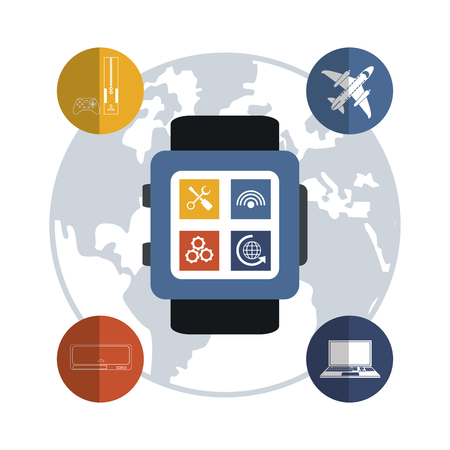 Internet of things concept with icon design, vector illustration 10 eps graphic.のイラスト素材