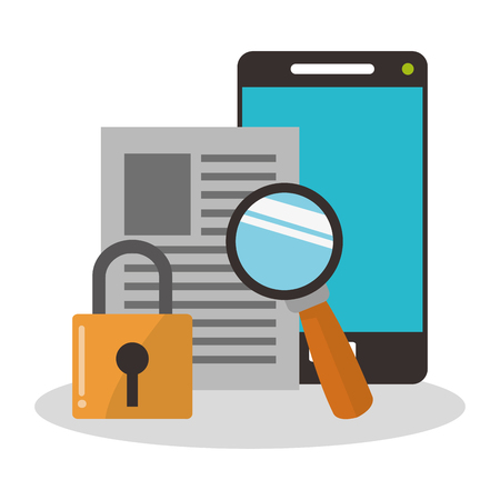 Cyber security concept with icon design, vector illustration 10 eps graphic.のイラスト素材