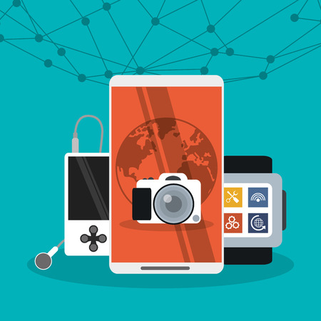 Internet of things concept with icon design, vector illustration 10 eps graphic.のイラスト素材