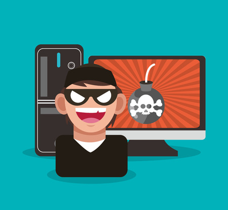 Cyber security concept with icon design, vector illustration 10 eps graphic.のイラスト素材