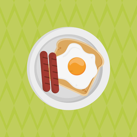 Breakfast concept with icon design, vector illustration 10 eps graphic.のイラスト素材