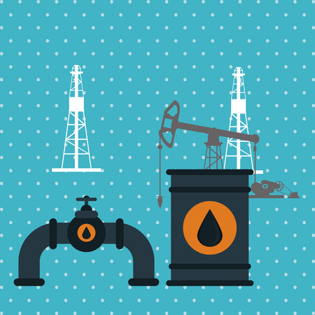 Oil Industry concept with icon design, vector illustration 10 eps graphicのイラスト素材