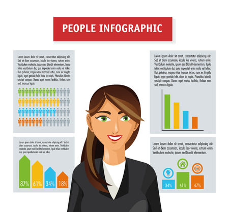 People  concept with infographic icon design, vector illustration 10 eps graphic.のイラスト素材