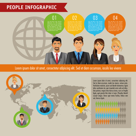 People  concept with infographic icon design, vector illustration 10 eps graphic.のイラスト素材
