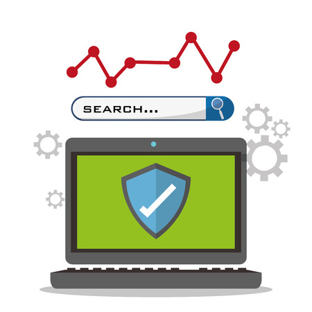 Cyber security concept with icon design, vector illustration 10 eps graphic.のイラスト素材