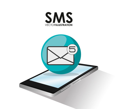 SMS concept with icon design, vector illustration 10 eps graphic.のイラスト素材