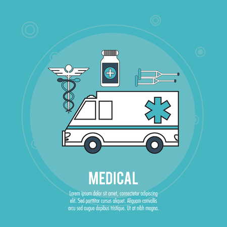 Medical concept with icon design, vector illustration 10 eps graphic.のイラスト素材