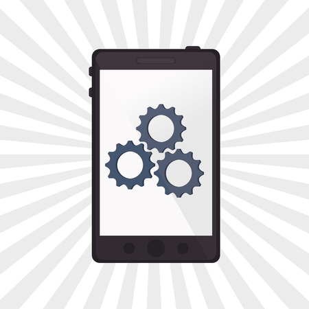 Smartphone concept with icon design, vector illustration 10 eps graphic.のイラスト素材