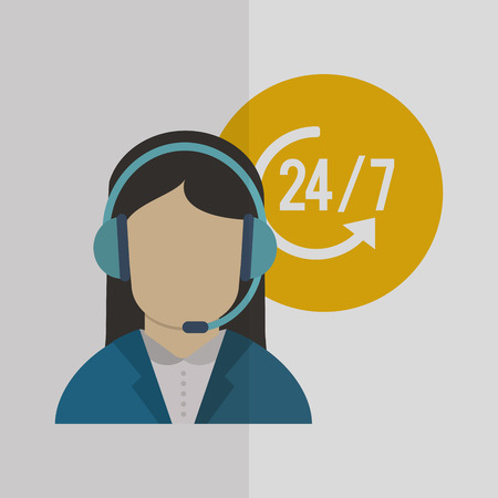 Customer service concept with icon design, vector illustration 10 eps graphic.のイラスト素材