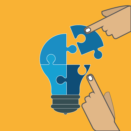 Puzzle concept with icon design, vector illustration 10 eps graphic.のイラスト素材