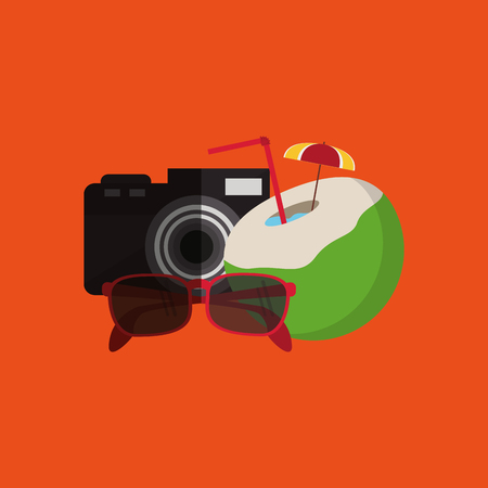 Vacation concept with icon design, vector illustration 10 eps graphicのイラスト素材