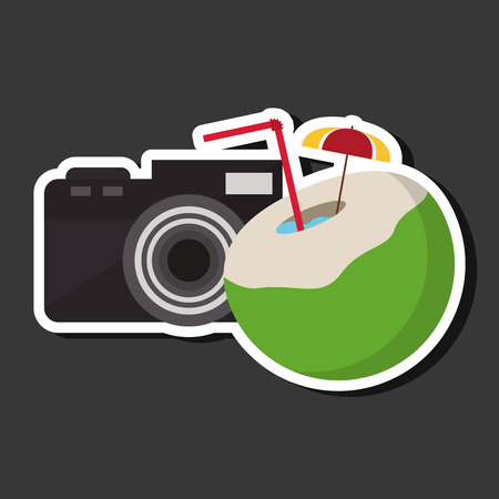 Vacation concept with icon design, vector illustration 10 eps graphicのイラスト素材