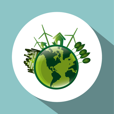 Save world concept with icon design, vector illustration 10 eps graphicのイラスト素材