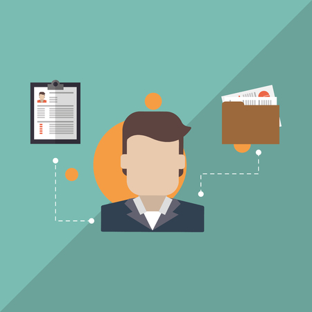 Human Resources concept with icon design, vector illustration 10 eps graphicのイラスト素材