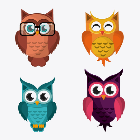 Owl concept with icon design, vector illustration 10 eps graphicのイラスト素材