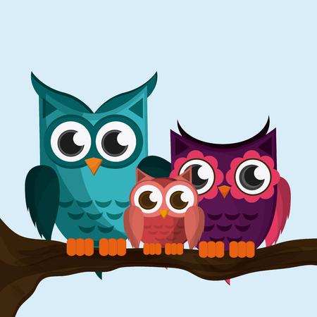 Owl concept with icon design, vector illustration 10 eps graphicのイラスト素材