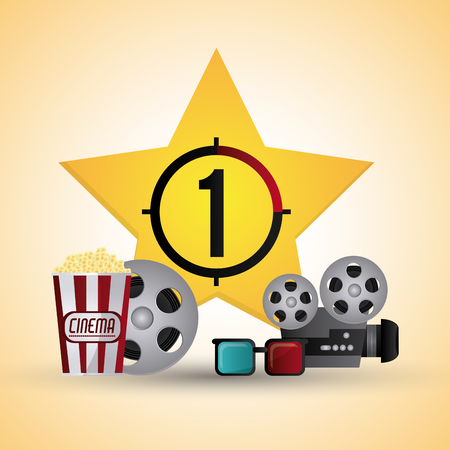 Cinema concept with icon design, vector illustration 10 eps graphicのイラスト素材
