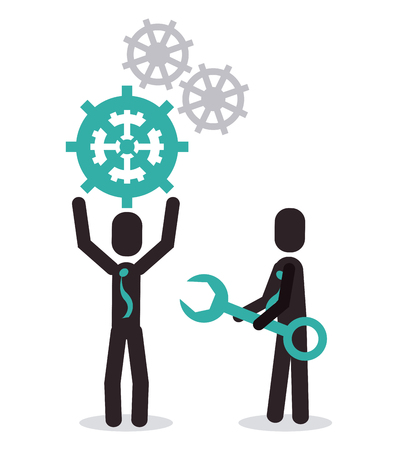 Working concept with icon design, vector illustration 10 eps graphic.のイラスト素材