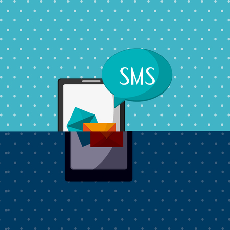 SMS concept with icon design, vector illustration 10 eps graphic.のイラスト素材