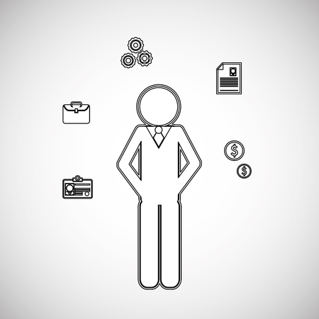 Human Resources concept with icon design, vector illustrationのイラスト素材