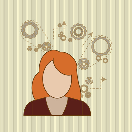 woman concept with icon design, vector illustrationのイラスト素材