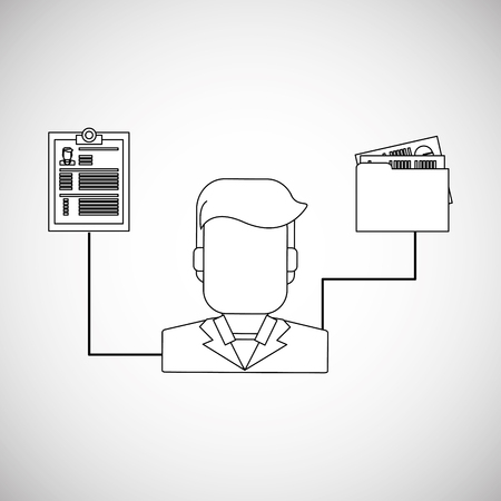 Human Resources concept with icon design, vector illustrationのイラスト素材