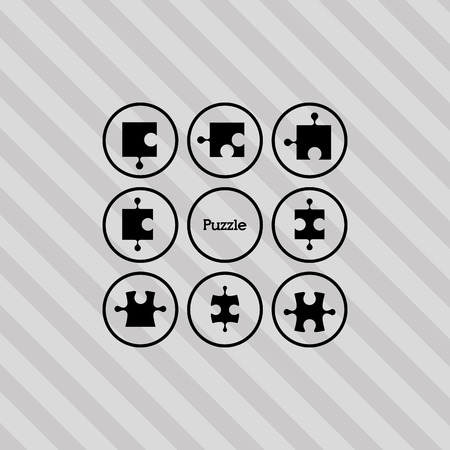 Puzzle concept with icon design, vector illustrationのイラスト素材