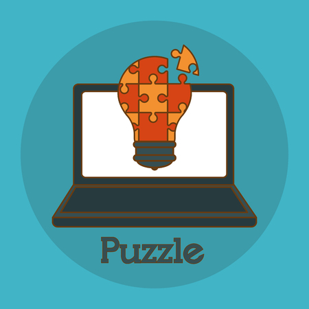 Puzzle concept with icon design, vector illustrationのイラスト素材