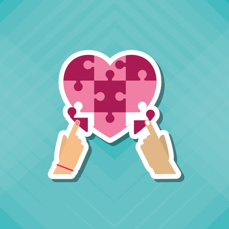 Puzzle concept with icon design, vector illustrationのイラスト素材