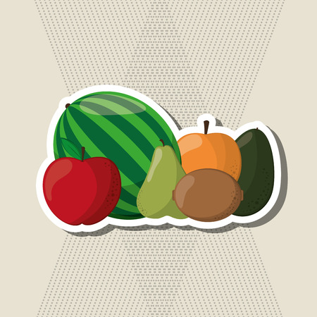 Fruits  concept with icon design, vector illustrationのイラスト素材