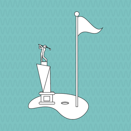 Golf concept with icon design, vector illustrationのイラスト素材