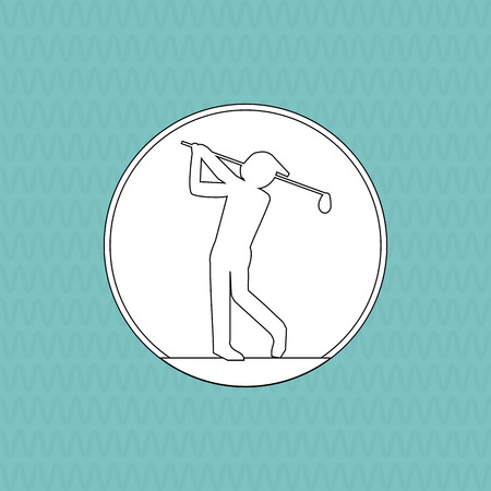 Golf concept with icon design, vector illustrationのイラスト素材