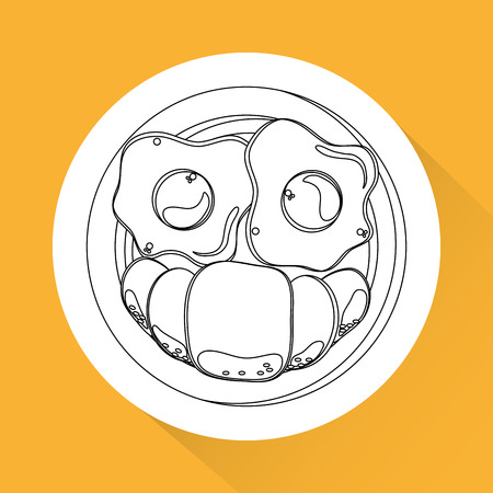 Breakfast concept with icon design, vector illustrationのイラスト素材