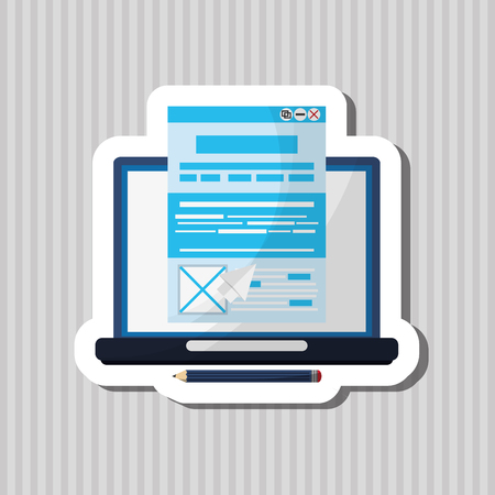 Responsive web design concept with icon design, vector illustration 10 eps graphicのイラスト素材