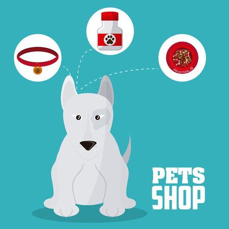 Pet shop concept with icon design, vector illustration 10 eps graphic.のイラスト素材