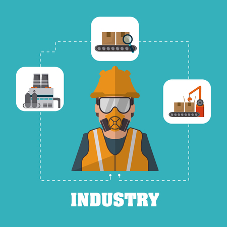 Industrial  concept with factory icon design, vector illustration 10 eps graphic.のイラスト素材