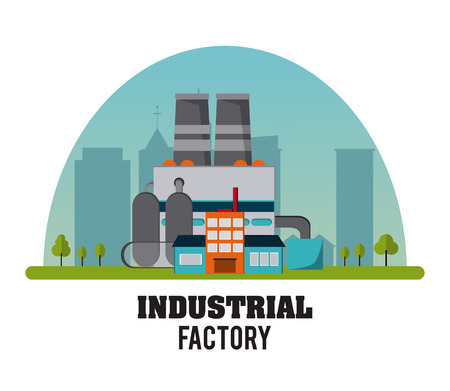 Industrial  concept with factory icon design, vector illustration 10 eps graphic.のイラスト素材