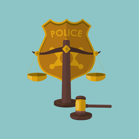 Law and Justice concept with icon design, vector illustration 10 eps graphic.のイラスト素材