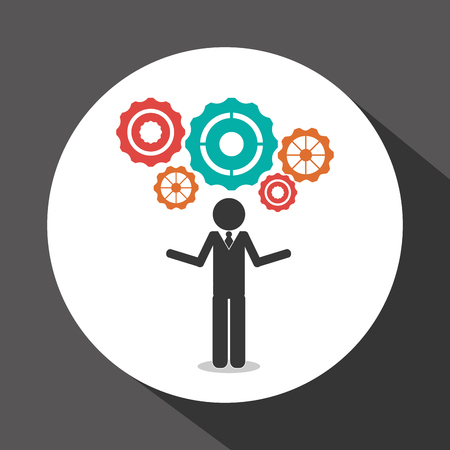 Businessman concept with icon design, vector illustration 10 eps graphic.のイラスト素材